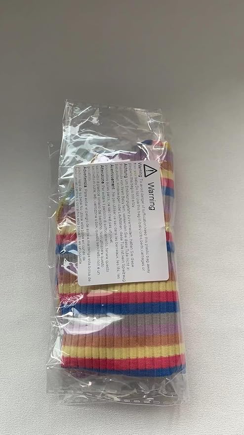 Small Medium Dog Clothes Rainbow Striped Dog Shirts Stretchable Long Sleeve Cat T-Shirt Pet Outfits for Chihuahua Yorkie Teddy (Yellow Edge