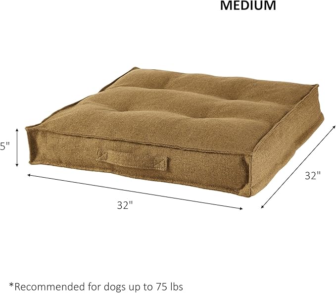 Happy Hounds Milo Square Tufted Pillow Dog Bed (32" x 32")