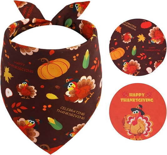 Thanksgiving Dog Bandana XLarge 1PCS