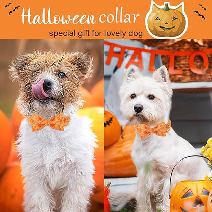 ARING PET Halloween Dog Collar-Cute Pumpkin Dog Collar with Bow