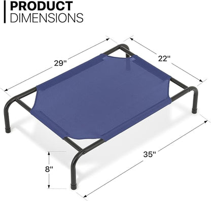MoNiBloom Elevated Dog Bed Cooling Raised Ped Bed Portable Dog Cot for Camping or Beach 35 Inches