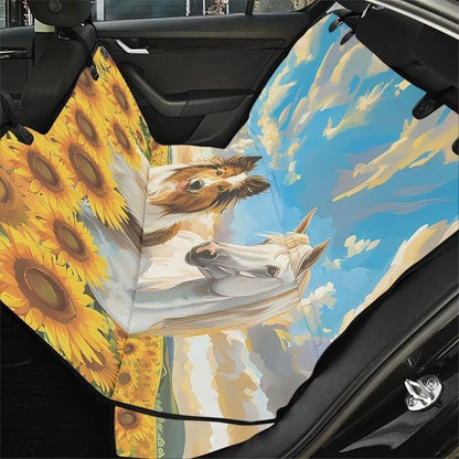 AFPANQZ Dog Horse Sunflower Dog Dog Back Seat
