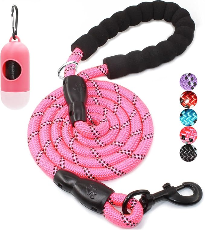 BAAPET 2/4/5/6 FT Dog Leash with Comfortable Padded Handle and Highly Reflective Threads for Small Medium and Large Dogs (4FT-1/2''
