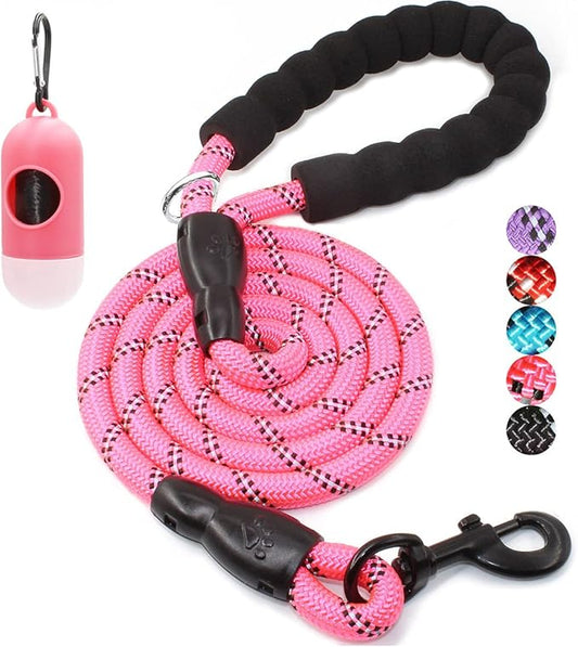 BAAPET 2/4/5/6 FT Dog Leash with Comfortable Padded Handle and Highly Reflective Threads for Small Medium and Large Dogs (4FT-1/2''