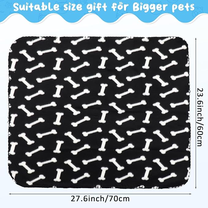 Eccliy 20 Pcs Puppy Blanket Pet Blanket Soft Fleece Dog Blankets Doggie Blanket Warm Felt Throw Blanket Sleep Mat Bed Covers Small Blankets for Puppy Pet Dogs Cat 20 Styles 23.6 x 27.6 Inch)