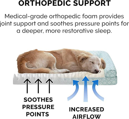Furhaven Cozy Orthopedic Dog Bed for Large Dogs w/ Removable Bolsters & Washable Cover 95 lbs