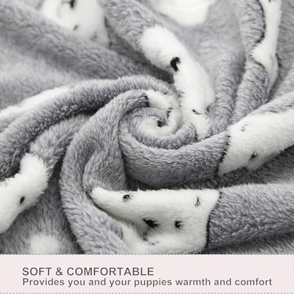 1 Pack 3 Puppy Blankets Super Soft Dog Blankets Warm Sleep Mat Bear Print Blanket Fluffy Fleece Pet Blanket Flannel Throw Blankets for Small Dogs Puppy Dogs Fluffy Cats Bear-Large(40"x30")