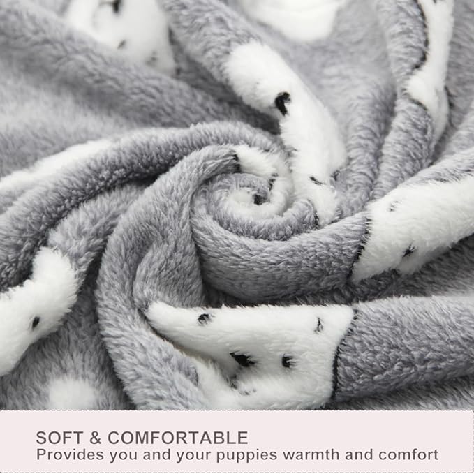 1 Pack 3 Puppy Blankets Super Soft Dog Blankets Warm Sleep Mat Bear Print Blanket Fluffy Fleece Pet Blanket Flannel Throw Blankets for Small Dogs Puppy Dogs Fluffy Cats (29"x20")