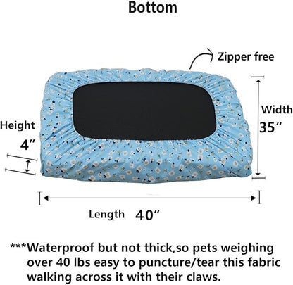 Waterproof Dog Bed Slip Cover 40 x 35 Inch