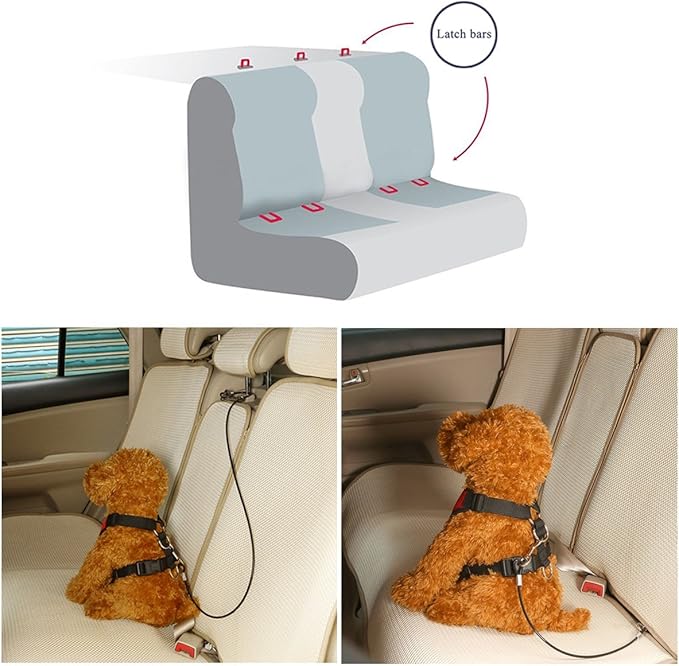 Mogoko Pet Dog Car Seat Belt Restraint Lead-24 Inch