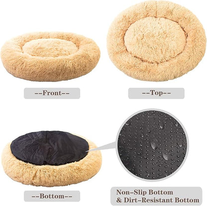 MFOX Calming Dog Bed (L/XL/XXL/XXXL) for Medium and 25/35/55/100lbs