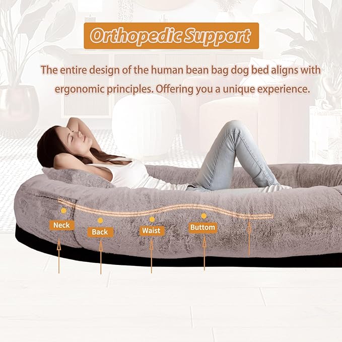 NESTROAD Human Dog Bed 71"x45"x14" Human