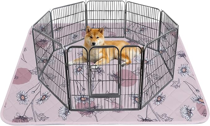 IEUUMLER Washable Pee Pads for Dogs 1 Pack EU007 (Pink 48"X48"-1pcs)