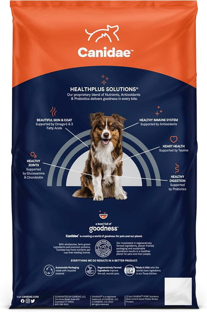 Canidae PURE Limited Ingredient Premium Adult Dry Dog Food, Lamb and Pea Recipe, 4 Pounds, Grain Free