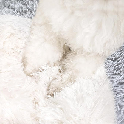 NOYAL Dog Bed Round Hooded Plush Cat Cave