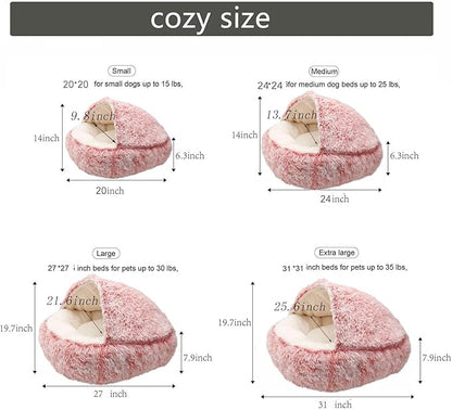 Cat Beds for Indoor Cats Cave&Calming Dog Beds 20 inch,