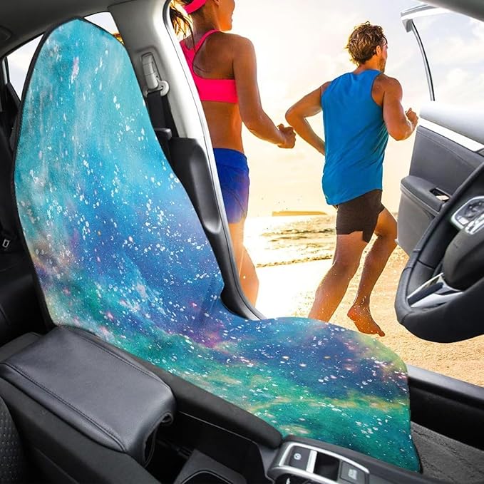 Yewattles Galaxy Waterproof Sweat Towel Car Seat Cover