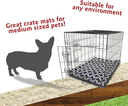 36" Links Navy Blue Crate Dog Bed Mat By Majestic Pet Products