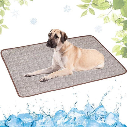 Dog Cooling Mat Washable Seats(Coffee,39x59in)