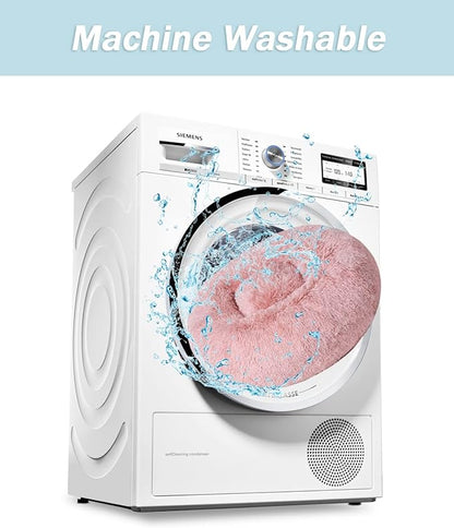 BinetGo Calming Cat and Dog Beds，20/24/32 inches Dog Bed (24", Pink)