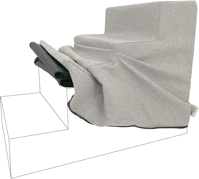 Best Pet Supplies Foam Pet Steps Cover for Small Dogs and Cats 4-Step (H: 18") (Cover