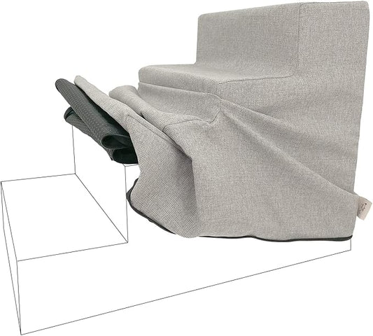 Best Pet Supplies Foam Pet Steps Cover for Small Dogs and Cats 4-Step (H: 18") (Cover