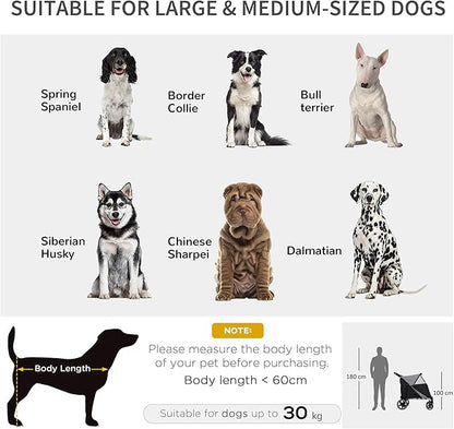 NicBex Dog Stroller One-Click Foldable Doggy Stroller Pet Stroller with Storage Smooth Ride with Shock Absorption