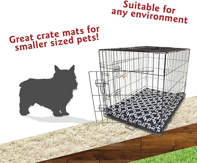 24" Links Navy Blue Crate Dog Bed Mat By Majestic Pet Products