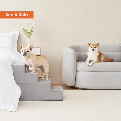 EHEYCIGA Dog Stairs for Bed 20”H 4-Step Extra