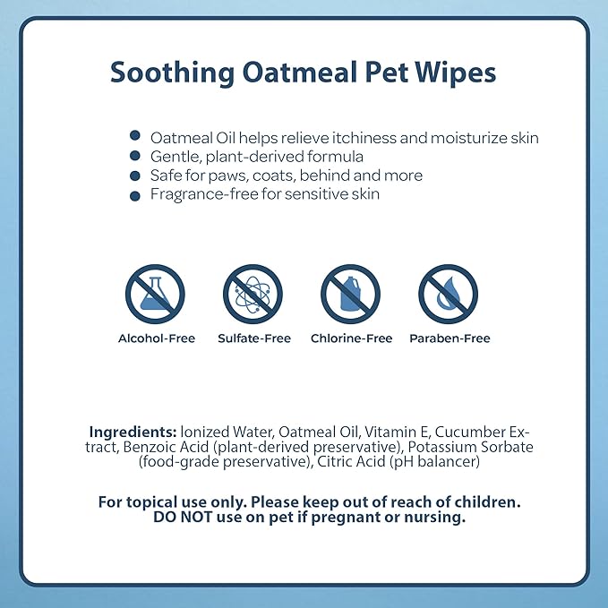 Best Pet Supplies 8" x 9" Pet Grooming Wipes for Dogs & Cats 100 Pack,
