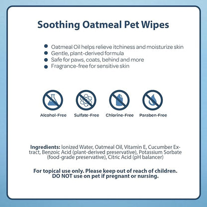 Best Pet Supplies 8" x 9" Pet Grooming Wipes for Dogs & Cats 100 Pack,