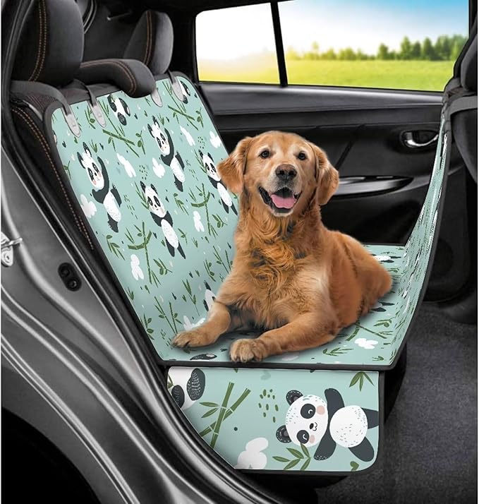AFPANQZ Cartoon Panda Car Back Seat Cover