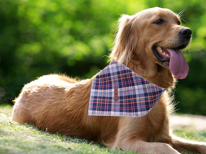 Lionet Paws Dog Bandana Washable Cotton Handkerchief Scarf