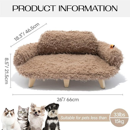 MEWOOFUN Removable Washable Cover Cat Bed 26"x18.3"x8.5" Elevated