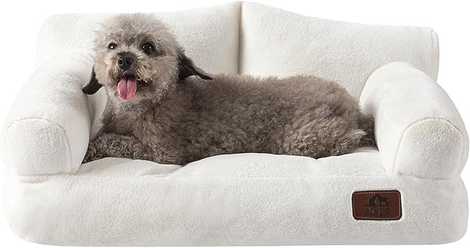 Hollypet Fluffy Plush Pet Sofa Soft Calming Pet Sofa Beds for Medium Small Cats and Dogs