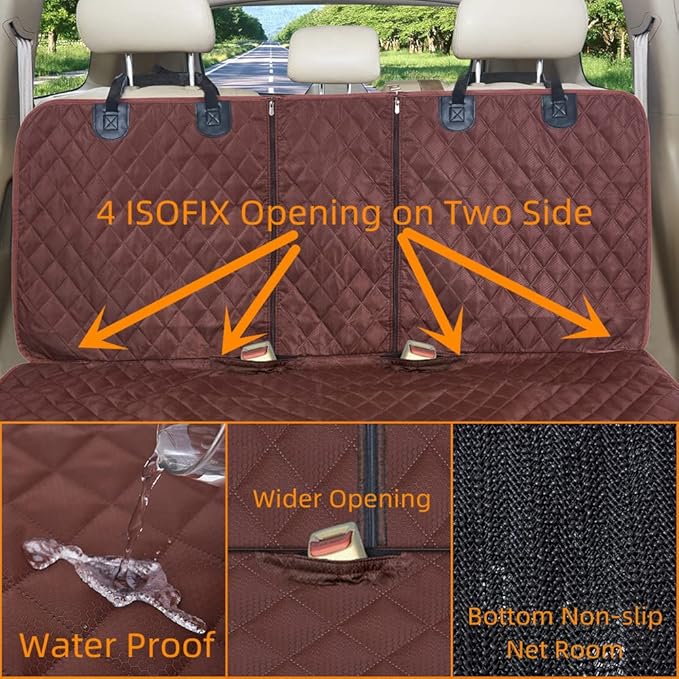 Dog Car Seat Cover for Back Seat Cover for Kids