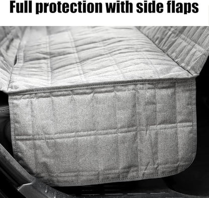PLUTUS PET Dog Car Seat Cover for Back Seat with Side Flaps and Mesh Window
