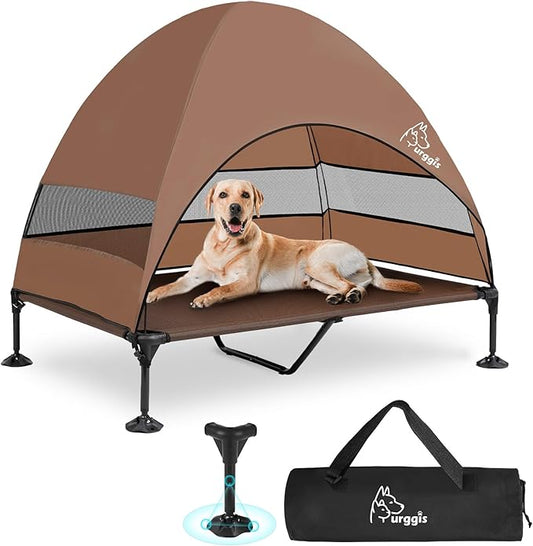 Upgraded Elevated Dog Bed with Canopy