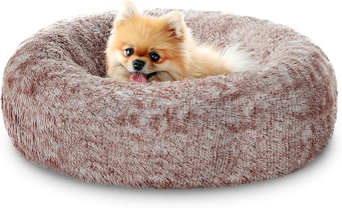 Calming Donut Dog Beds for Small Dogs and Cat 23")