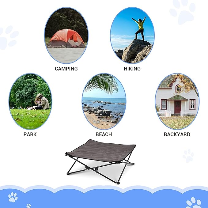 KingCamp Elevated Dog Bed Portable Raised Dog Beds Stable Folding Dog Cot Dog Camping Bed for Outdoor Travel with Washable Mesh for Small 40 lbs 4-Pack
