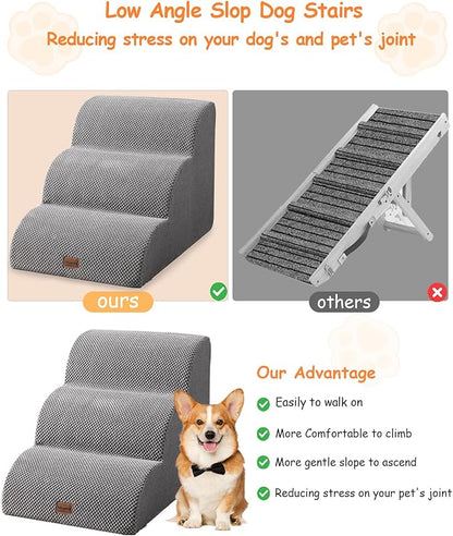 Dog Stairs for Small Dogs 3 Steps