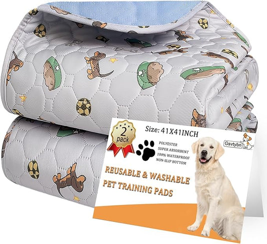 Washable Pee Pads for Dogs 2Pack 41''x41''