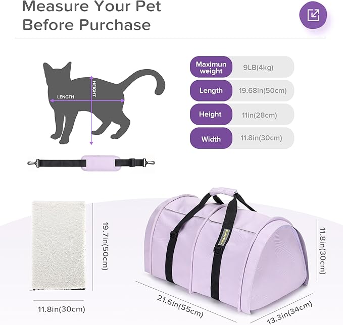 Pet Carrier 20lbs Comes