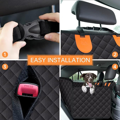 Dog Car Seat Cover for Back Seat 100% Waterproof 600D Scratchproof