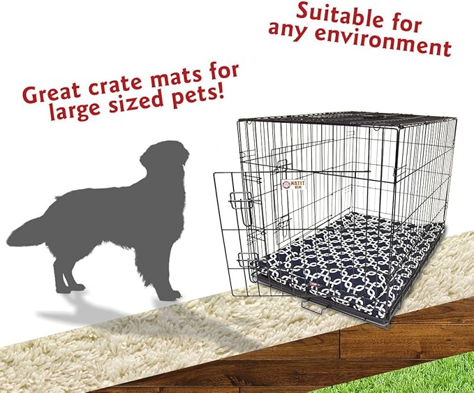 42" Links Navy Blue Crate Dog Bed Mat By Majestic Pet Products