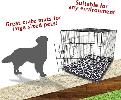 42" Links Navy Blue Crate Dog Bed Mat By Majestic Pet Products