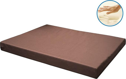 Dogbed4less Memory Foam Platform Dog Bed 29X18X3 Brown