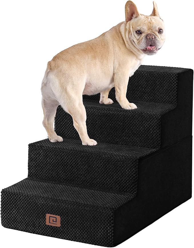 EHEYCIGA Dog Stairs for Bed 18”H 4-Step Dog