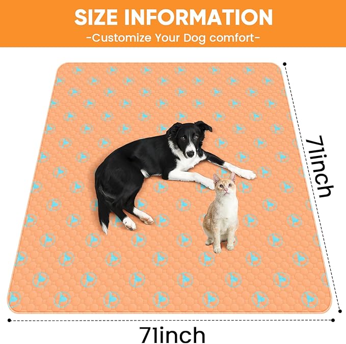 PJYucien Reusable Pee Pads for Dogs 71" x 71" Washable