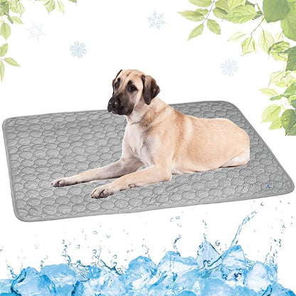 Dog Cooling Mat Washable Seats(Grey,39x59in)